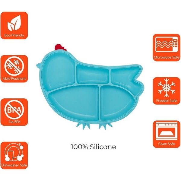 Talerzyk z przyssawką Chicken Innobaby - blue