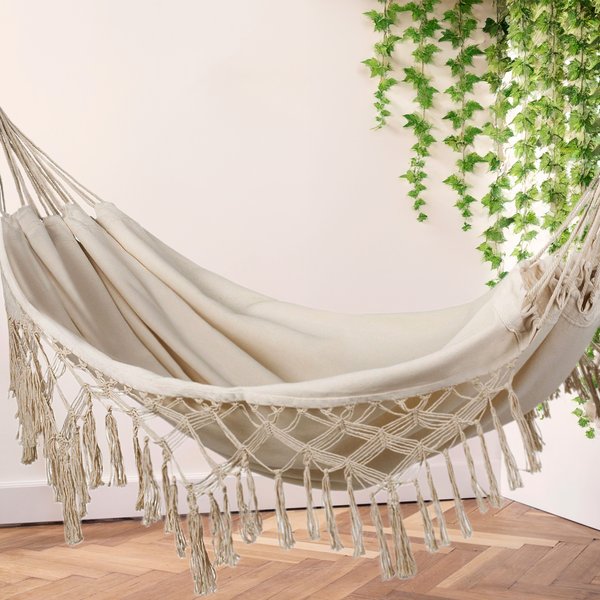 Hamak ogrodowy boho XXL Outtec - beige