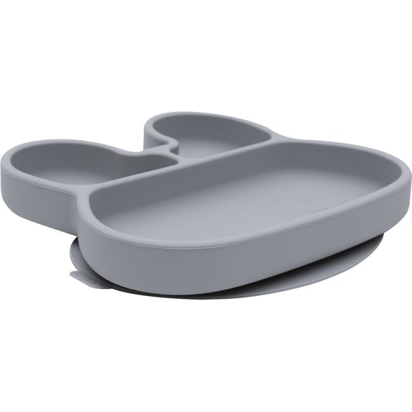 Silikonowy talerzyk z przyssawką królik We Might Be Tiny - szary
