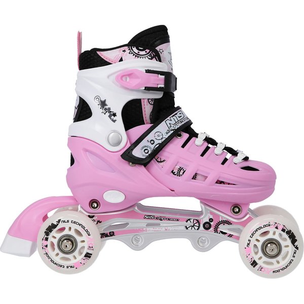 Rolki z wymienną płozą NH10905 4w1 Nils - różowe