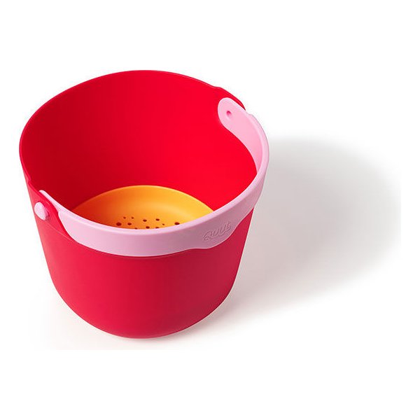 Wiaderko z sitkiem Bucki Quut - Cherry + Banana Pink