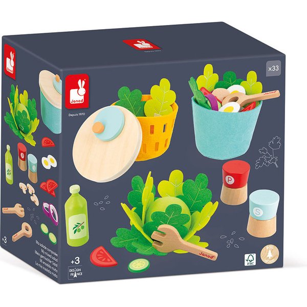 Filcowy zestaw do przyrządzania sałatki Janod