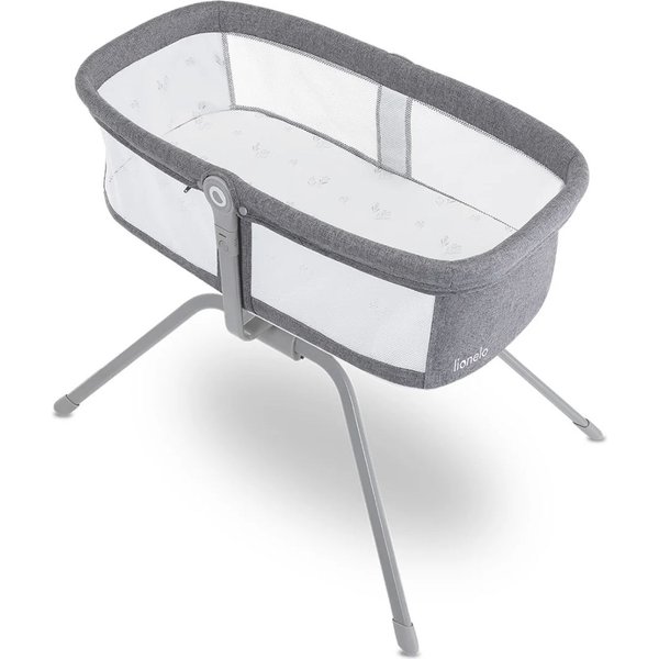 Łóżeczko turystyczne, kołyska 3w1 Malin Lionelo - grey concrete