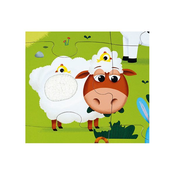 Puzzle sensoryczne 20 elementów Janod - farma