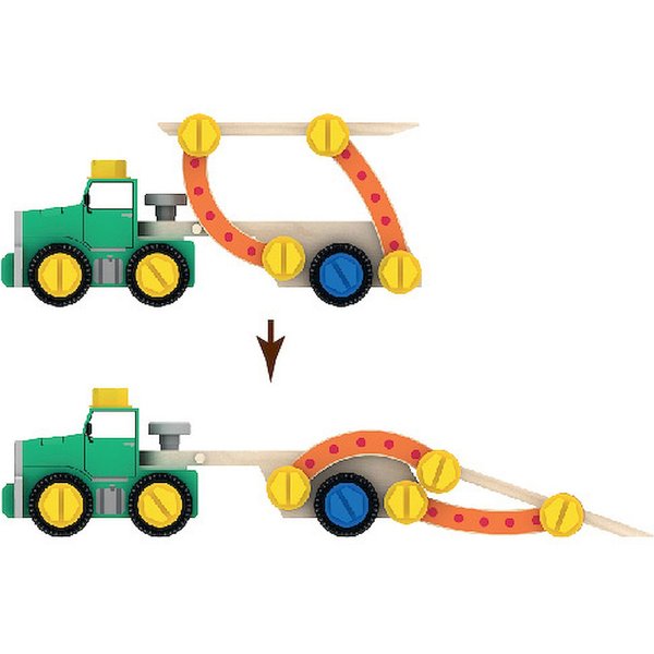 Laweta z autami do samodzielnego złożenia Smily Play