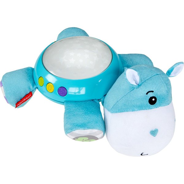 Uspokajacz Hipcio z projektorem Fisher Price - niebieski