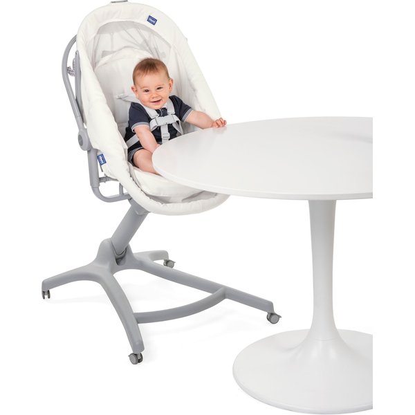 Leżaczek krzesełko Baby Hug Air 4w1 - white snow