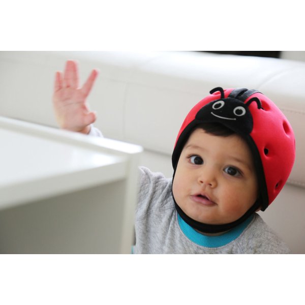 Kask ochronny do nauki chodzenia 7-24m Safehead - sowa różowy