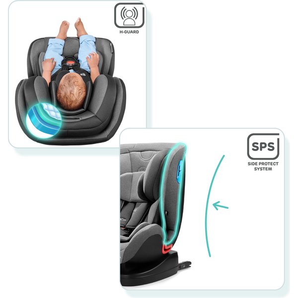 Fotelik samochodowy Vado 0-25 kg Kinderkraft - grey