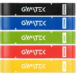 Zestaw gum oporowych do ćwiczeń 0,5-30kg 5szt Gymtek