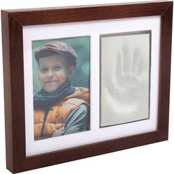 Ramka podwójna z szybką z odciskiem rączki lub nóżki dziecka Memories Factory