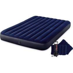 Materac 2-osobowy Queen 152x203x25cm + pompka ręczna Intex