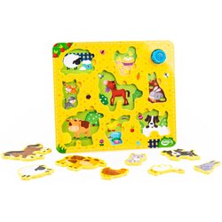 Puzzle Dźwięki wokół nas zwierzęta Dumel Discovery