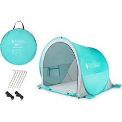 Namiot plażowy samorozkładający, parawan ogrodowy zamykany UV50 turquoise Outtec