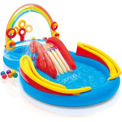 Basen brodzik tęczowy plac zabaw 297x193x135cm Intex