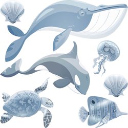 Naklejki na ścianę Ocean Pastelowe Love