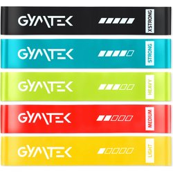 Zestaw gum oporowych do ćwiczeń 0,5kg-30kg 5szt Gymtek