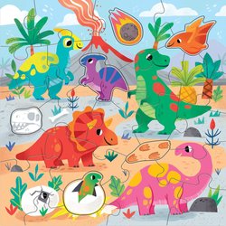 Puzzle podłogowe z elementami specjalnymi 25 el. Mudpuppy