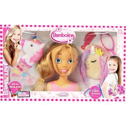 Lalka głowa do czesania 26cm z kosmetykami Smily Play
