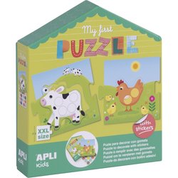 Moje pierwsze puzzle z naklejkami Apli Kids