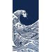 Innowacyjny ręcznik bambusowy 75x150cm Lullalove - fala oceanu