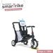 Rowerek trójkołowy składany Folding Trike 500 7w1 Smart Trike - czarny/różowy