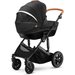 Wózek głeboko spacerowy Prime 2w1 z torbą dla mamy Kinderkraft - czarny