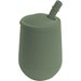 Silikonowy kubeczek ze słomką Mini Cup 120ml EZPZ - oliwkowy