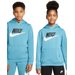 Bluza chłopięca z kapturem Sportswear Club Fleece Nike - błękitna