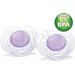 Smoczek ortodontyczny transparentny 0-6m 2 sztuki Avent - fioletowy