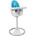 Krzesełko do karmienia Fresco Chrome + Wkładka Snug Bloom - biało-niebieski