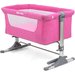 Łóżeczko Dostawne z funkcją kołyski Side by Side Milly Mally - różowy