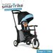 Rowerek trójkołowy składany Folding Trike 500 7w1 Smart Trike - czarny/niebieski