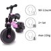 Rowerek 3w1 Pico Kidwell - Pink