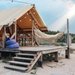 Hamak ogrodowy boho XXL Outtec - beige