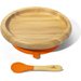 Classic Bambusowy talerz z przyssawką i łyżeczką 6m+ Avanchy - orange