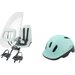 Fotelik rowerowy Bobike Mini Go + osłona przeciwwiatrowa i kask Bobike - mint
