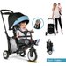 Rowerek trójkołowy składany Folding Trike 500 7w1 Smart Trike - czarny/niebieski