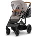 Wózek głęboko spacerowy Prime 2w1 z torbą dla mamy Kinderkraft - beżowy