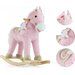 Koń Pony na biegunach z efektami dźwiękowymi Milly Mally - różowy