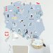 Naklejki na ścianę Mapa Polski Pastelowe Love - niebieska