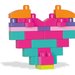 Różowa torba z klockami 60 el. First Builders Mega Bloks