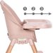 Krzesełko do karmienia Eatan Wood 4w1 Kidwell - różowy