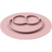 Silikonowy talerzyk z podkładką mały 2w1 Mini Mat EZPZ - pastelowy róż