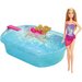 Barbie Pływający piesek i basen z lalką Mattel