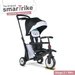 Rowerek trójkołowy składany Folding Trike 500 7w1 Smart Trike - czarny/różowy
