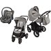 Wózek wielofunkcyjny 3w1 Lupo Husky Baby Design - szary