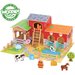 Drewniana Mega Farma: Figurki zwierząt, stajnia, obora, kurnik 18 el. Woopie