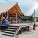 Hamak ogrodowy z frędzlami Boho Sois XXL Outtec - ciemny szary