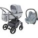 Wózek dziecięcy 3w1 Reggio Premium Adamex + fotelik Cabrio Fix Maxi-Cosi - Y-56/grey/blue